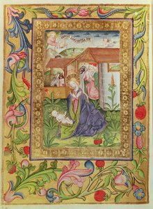 Codex Ser Nov 2599 f. 39v La Nascita di Cristo da German School